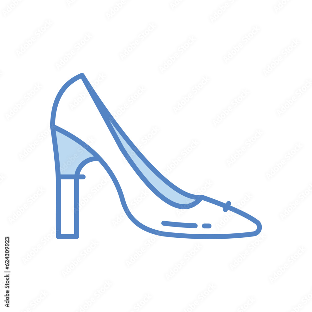 Heel Shoes Icons, vector stock illustration. Heel Shoes Icons, vector stock illustration.