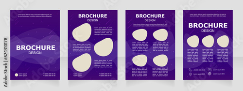 International space missions to moon blank brochure design. Template set with copy space for text. Premade corporate reports collection. Editable 4 paper pages. Arial Black, Regular fonts used