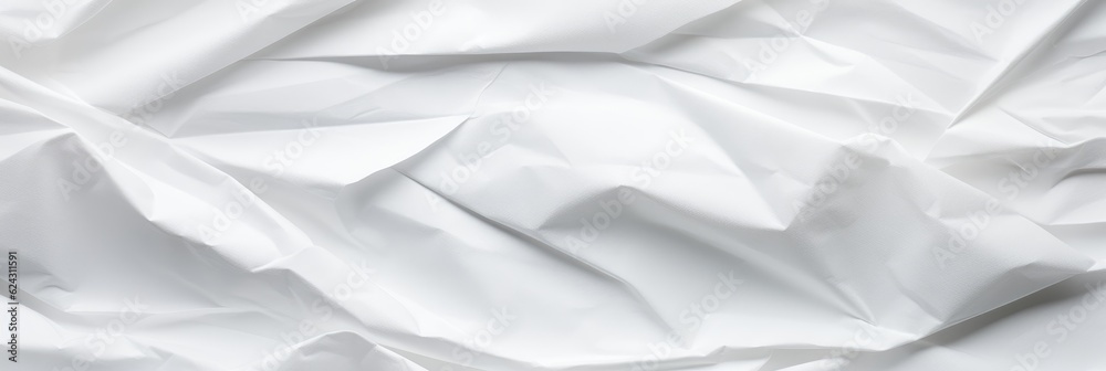 White bright crumpled paper texture background. Generative AI White bright crumpled paper texture background. Generative AI