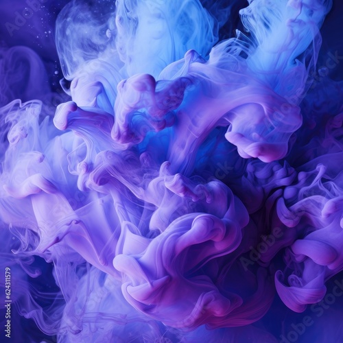 Purple Liquid smoke on backdrop. Generative AI