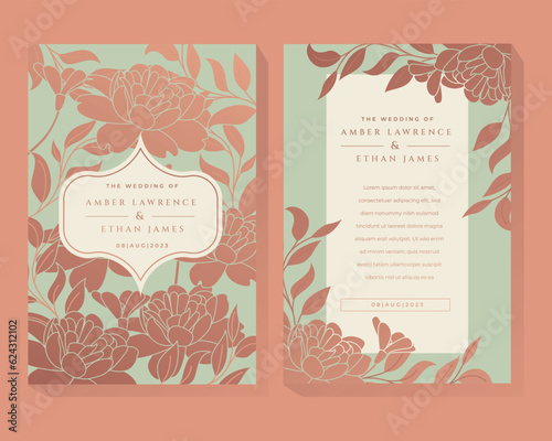 Floral Botanical Invitation Design Template