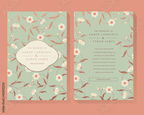 Floral Botanical Invitation Design Template