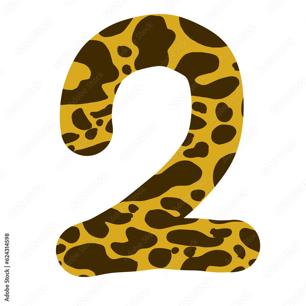 number 2 made of leather number 2 made of leather