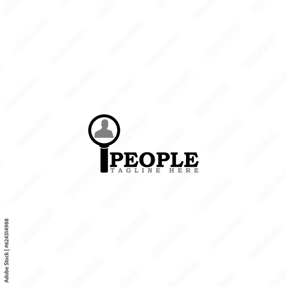 Human resource logo template isolated on white background Human resource logo template isolated on white background