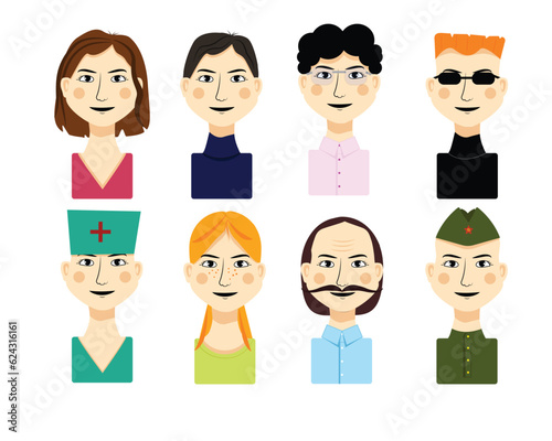 different colorful characters