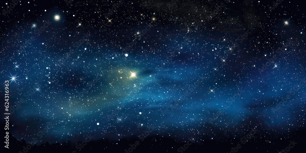 A background adorned with a mesmerizing array of stars in the night sky. Illustration. Generative AI A background adorned with a mesmerizing array of stars in the night sky. Illustration. Generative AI