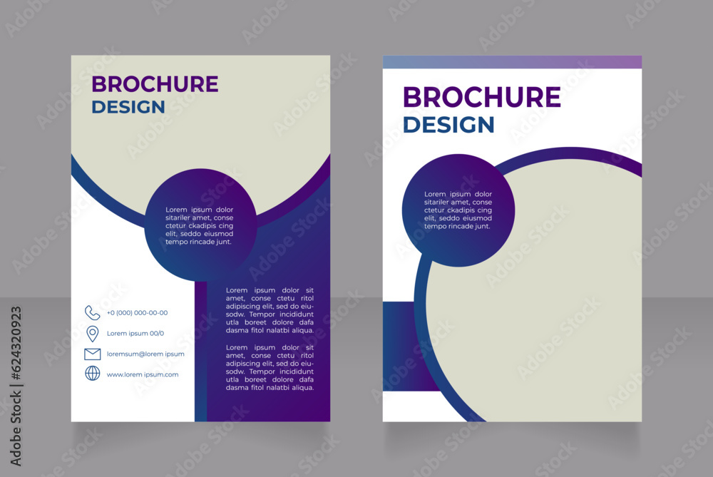 Business bank account advantages blank brochure design. Banking service. Template set with copy space for text. Premade corporate reports collection. Editable 2 paper pages. Montserrat font used