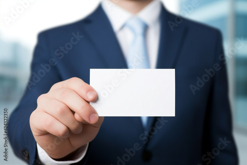 Executive man businessman professional business men adult person card hold background white blank career hand
