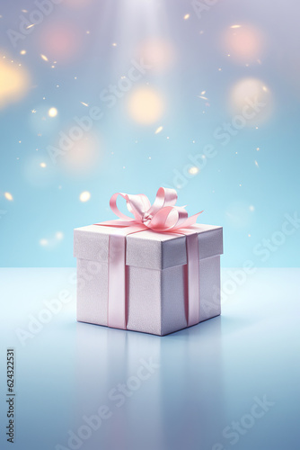 The sky is filled with the soft pink of the bow, a beautiful reminder of the perfect gift awaiting inside the box