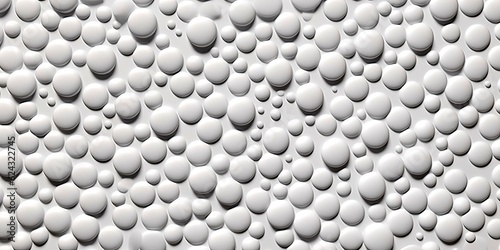 A background filled with light white color polka dots of various sizes. Background ideas, illustration ideas. Generative AI