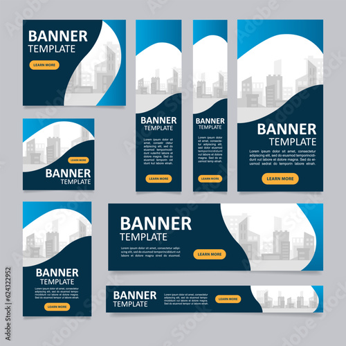 Construction project web banner design template. Vector flyer with text space. Advertising placard with customized copyspace. Printable poster for advertising. Arial, Calibri Regular fonts used