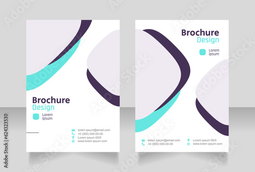 Factory contact info brochure design. Template set with copy space for text. Premade corporate reports collection. Editable 2 paper pages. Secular One Regular, Rajdhani-Semibold, Arial fonts used