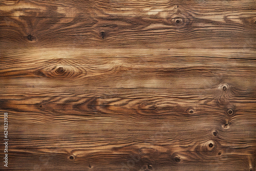 Old dark rustic wood texture as a background. Generative ai and digital editing.
