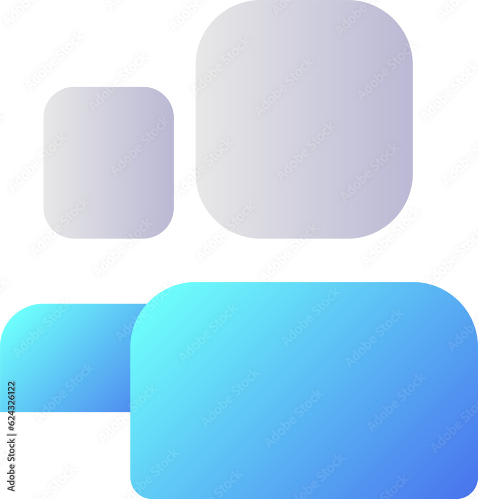 Social network group pixel perfect flat gradient two-color ui icon. Online community. Members. Simple filled pictogram. GUI, UX design for mobile application. Vector isolated RGB illustration