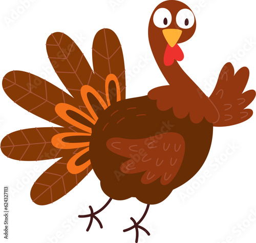 Waving Turkey Bird