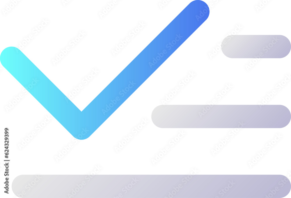 List and checkmark pixel perfect flat gradient two-color ui icon. Group of messages. Completion. Simple filled pictogram. GUI, UX design for mobile application. Vector isolated RGB illustration List and checkmark pixel perfect flat gradient two-color ui icon. Group of messages. Completion. Simple filled pictogram. GUI, UX design for mobile application. Vector isolated RGB illustration