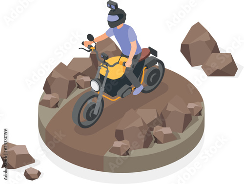 Action Camera Isometric Composition