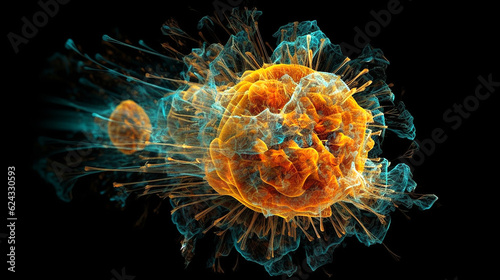 vivid representation of immunotherapy medical approach