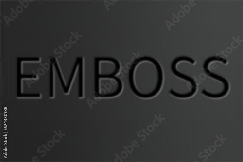 Embossed text effect
