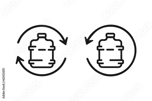 Reuse gallon icon. Illustration vector