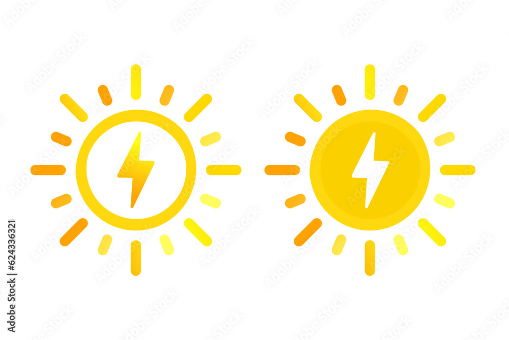 Sun electrric icon. Illustration vector Sun electrric icon. Illustration vector