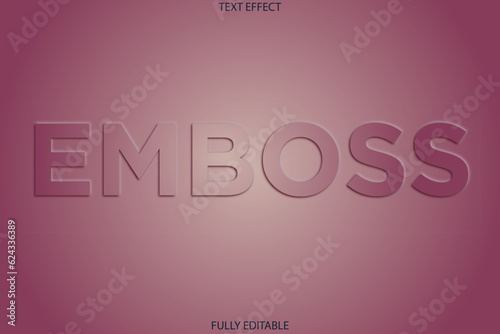 Embossed text effect