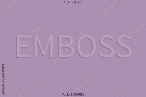 Embossed text effect