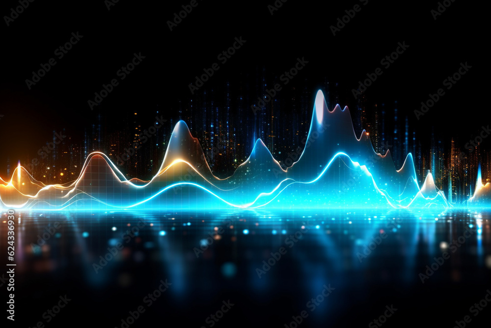 Internet wave signal, technology background, AI generated. Internet wave signal, technology background, AI generated.