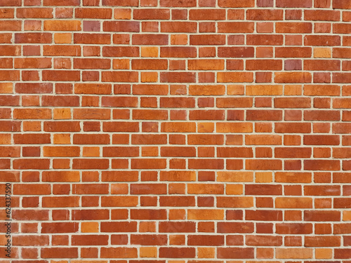 Red orange brick wall texture. pattern, texture, background