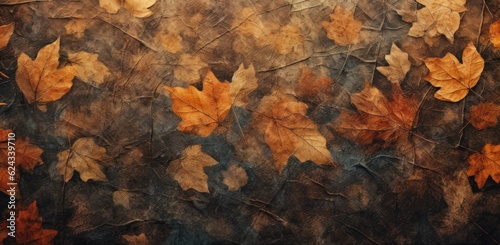 The colorful of the leaves in autumn. Generative AI