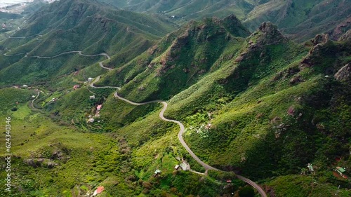 beautiful green Anaga rural national park and mountains, Tenerife, Canary island photo