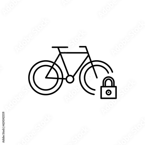 Blocked bike vector icon. Isolated not active cycle sign design