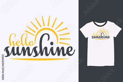 hello sunshine t-shirt design