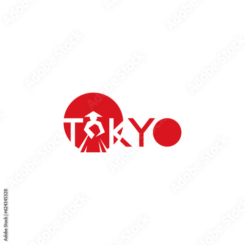 Tokyo samurai typography logo design.