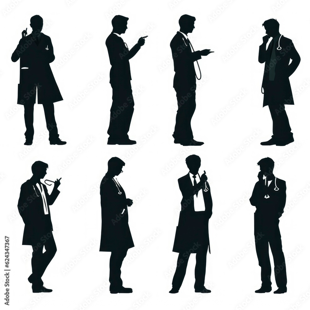 Doctors / Physicians in Silhouette Doctors / Physicians in Silhouette