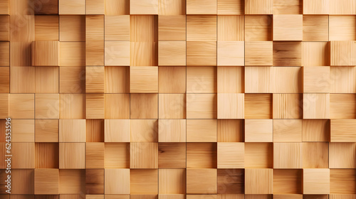 Abstract wooden cube. texture background 3D