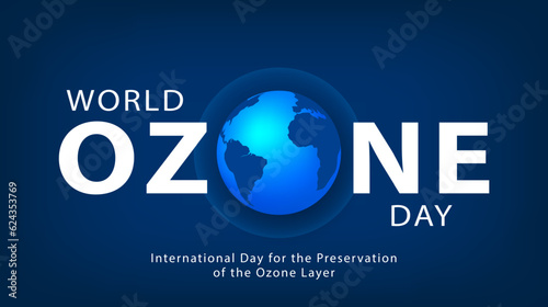 International ozone layer preservation day, September 16th.World ozone day concept design illustration. Vector