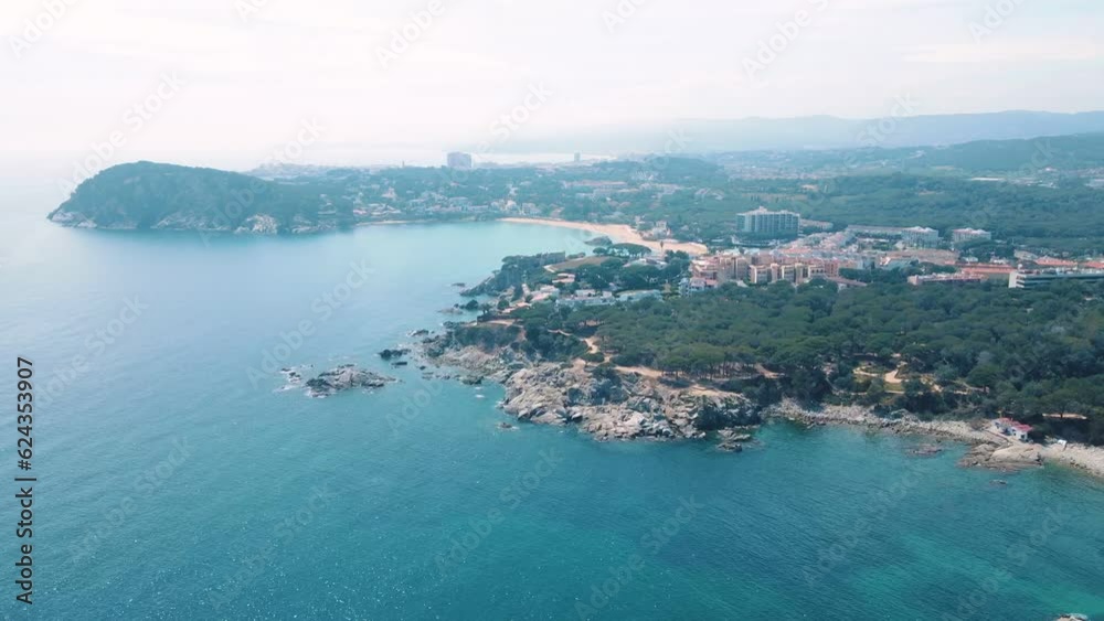 Aerial view of beach scene near Playa de la Fosca Palamos Costa Brava Aerial view of beach scene near Playa de la Fosca Palamos Costa Brava