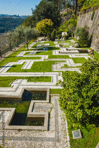 stone labyrinth in the garden