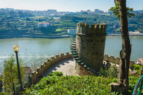 tower on a riverside in Porto