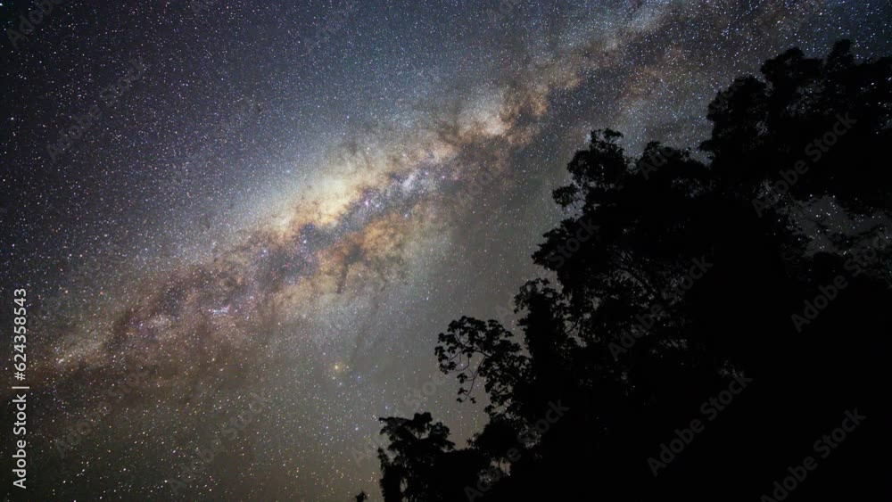 Timelapse of the milky way above the Amazon rainforest Timelapse of the milky way above the Amazon rainforest