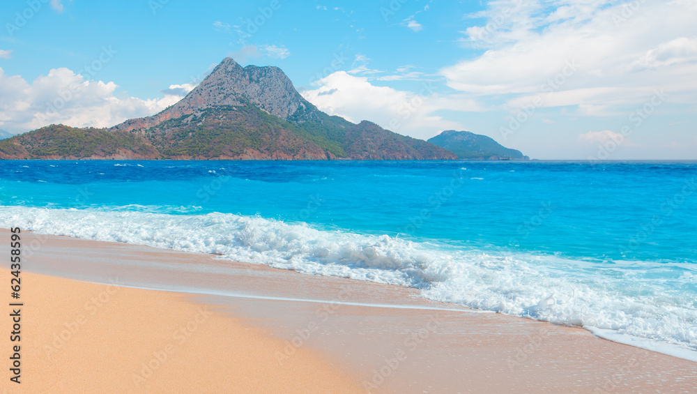 Amazing Mediterranean seascape in Adrasan - Beach in Adrasan village in Antalya Province, Turkey