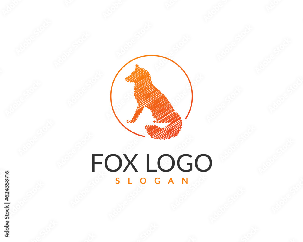 Line Fox Logo for Company vector and editable Line Fox Logo for Company vector and editable