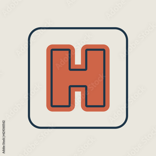 Hospital vector icon. Medical sign