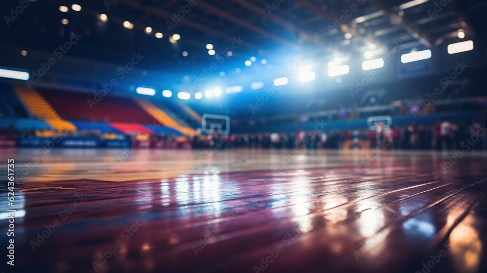 futsal arena stadium on blurred background