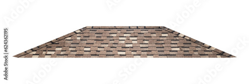 Mockup hip roof brown tile pattern
