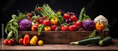 Harvesting the Bounty: Strong Hands Cradle Freshly Harvested Vegetables in a Rustic Wooden Box