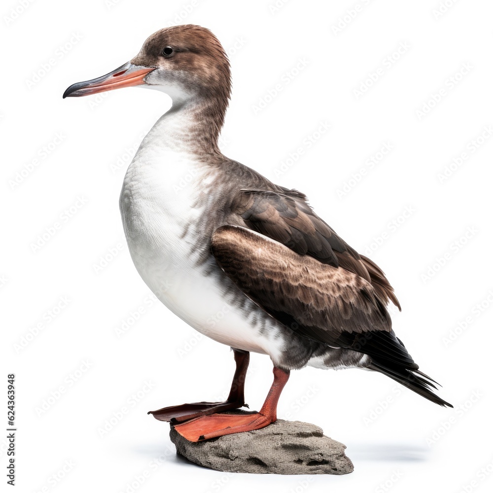 Audubons shearwater bird isolated on white. Generative AI Audubons shearwater bird isolated on white. Generative AI