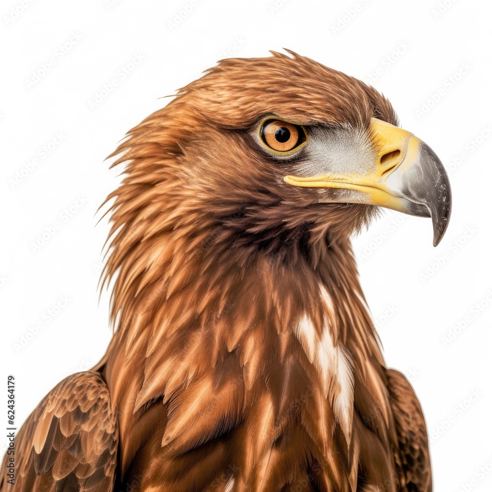 Golden eagle bird isolated on white. Generative AI Golden eagle bird isolated on white. Generative AI