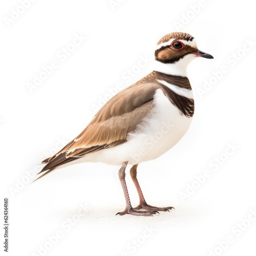 Killdeer bird isolated on white. Generative AI photo